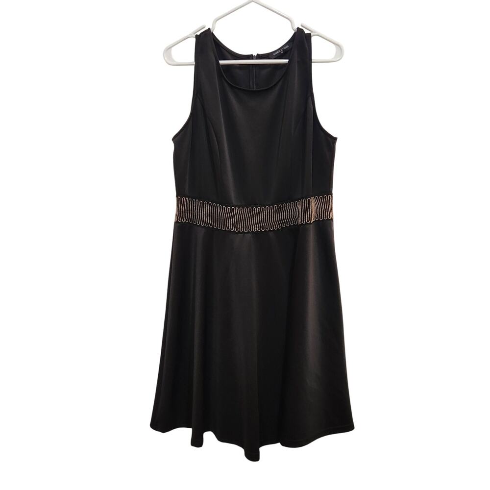 Fashion To Figure FTF Sleeveless Above The Knee Party A-Line Black Dress Size 1X